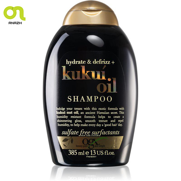 شامپو آبرسان و ضدوز روغن کوکوی او جی ایکس فری سولفات Ogx Kukui Oil حجم 385 میلی لیتر-اناژ