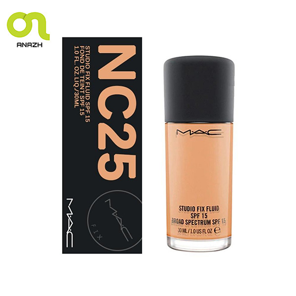 کرم پودر مک اصل STUDIO FIX FLUID MAC شماره NC25-اناژ