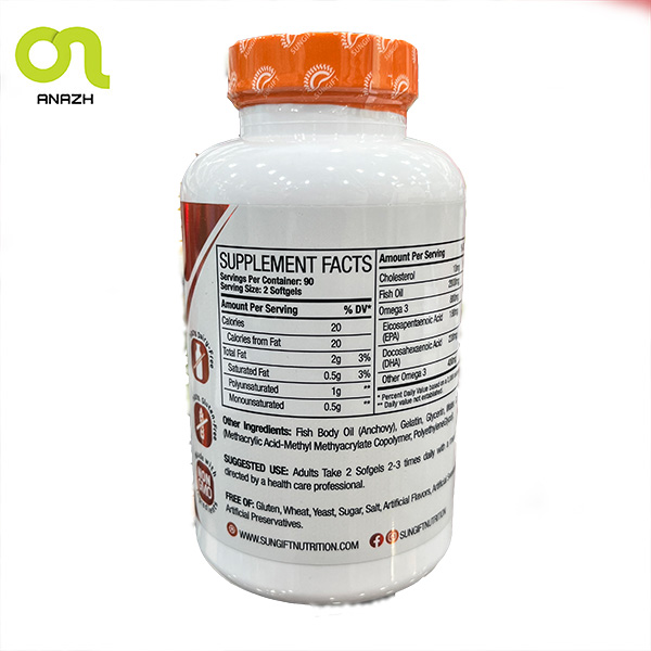 امگا3 سانگیفت 180 عددی SUNGIFT OMEGA3-اناژ