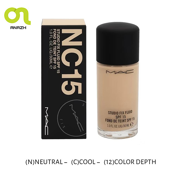 کرم پودر مک اصل STUDIO FIX FLUID MAC شماره NC15-اناژ