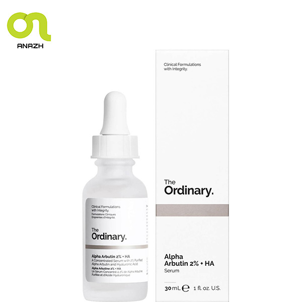 سرم ضد لک آلفا آربوتین 2% + HA اوردینری ۳۰ میل مدل Alpha Arbutin 2% + HA Concentrated Serum-اناژ
