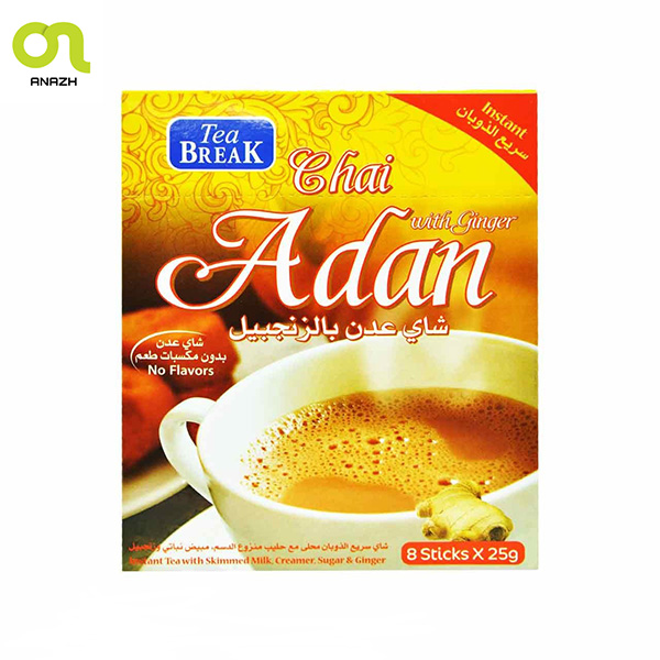 چای عدن همراه با زنجبیل تی بریک TEA BREAK بسته ۸ عددی-اناژ