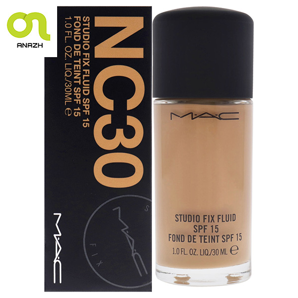 کرم پودر مک اصل STUDIO FIX FLUID MAC شماره NC30-اناژ